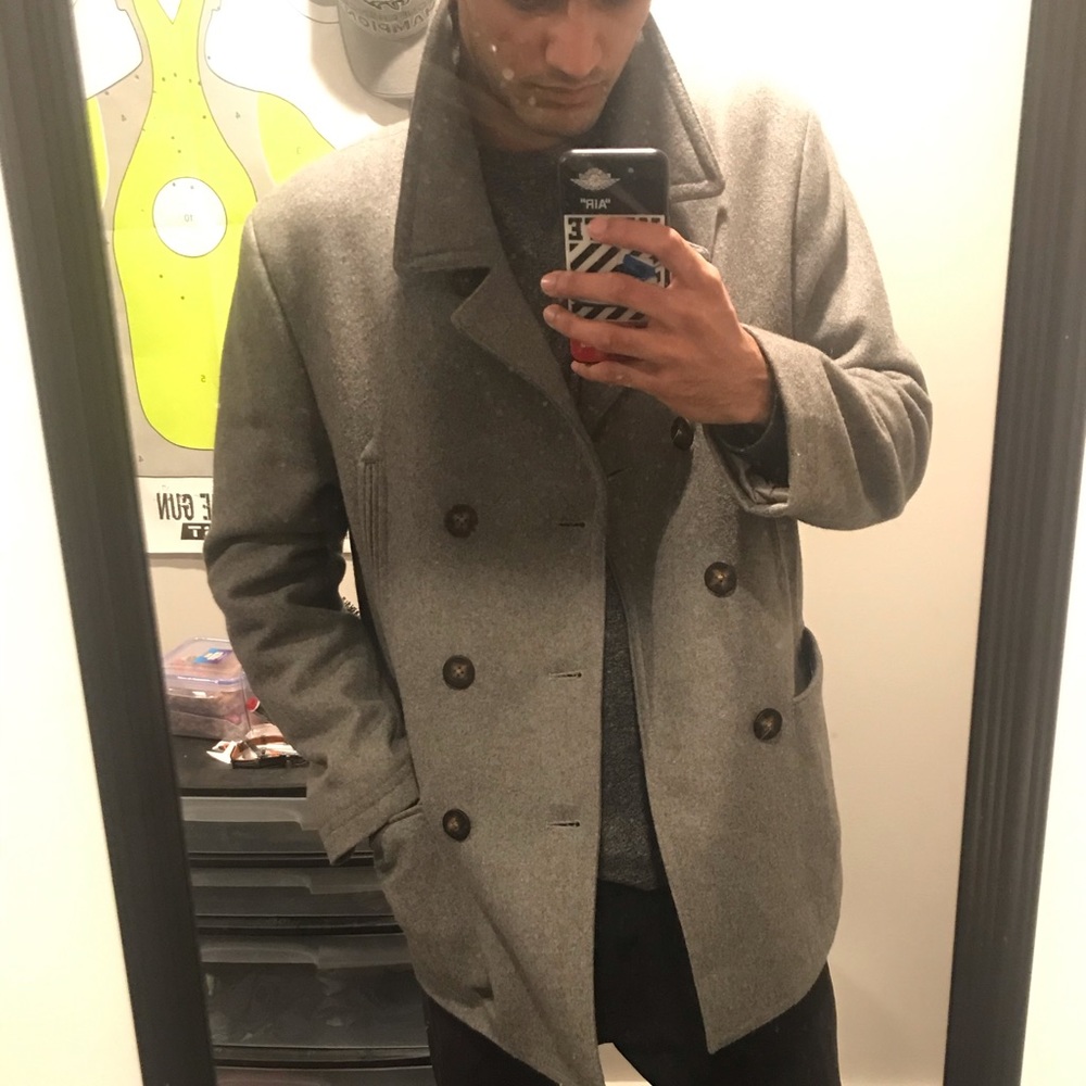 Ralph Lauren Light Grey Warm Pea Coat/Trench Coat
